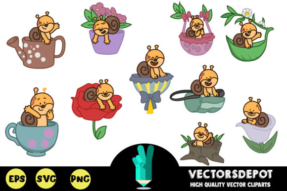 Cute Little Snail Clipart for Creative Projects