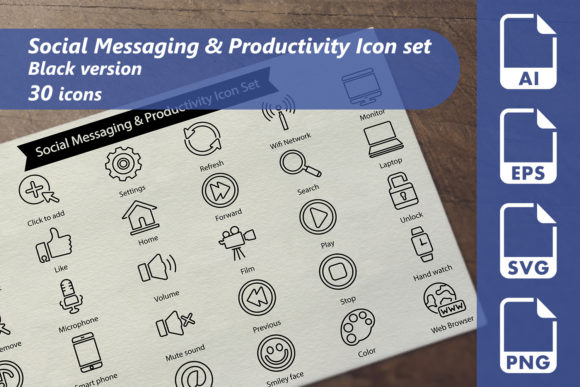 Enhance Your Design Projects with the Social Messaging Line Icon Set