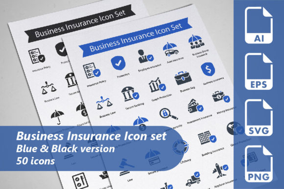 Enhance Your Designs with Business Insurance Icons