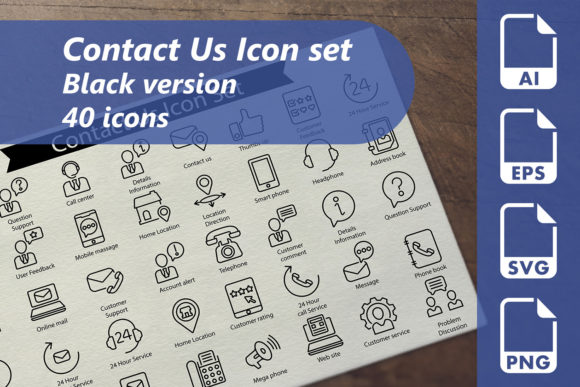 Enhance Your Designs with Contact Us Line Icons