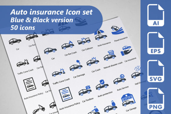 Enhancing Visual Communication with the Auto Insurance Icon Set