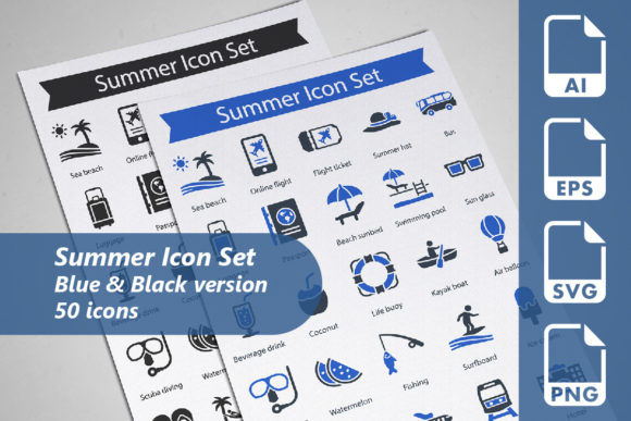 Summer Icon Set: A Perfect Addition for Your Design Projects